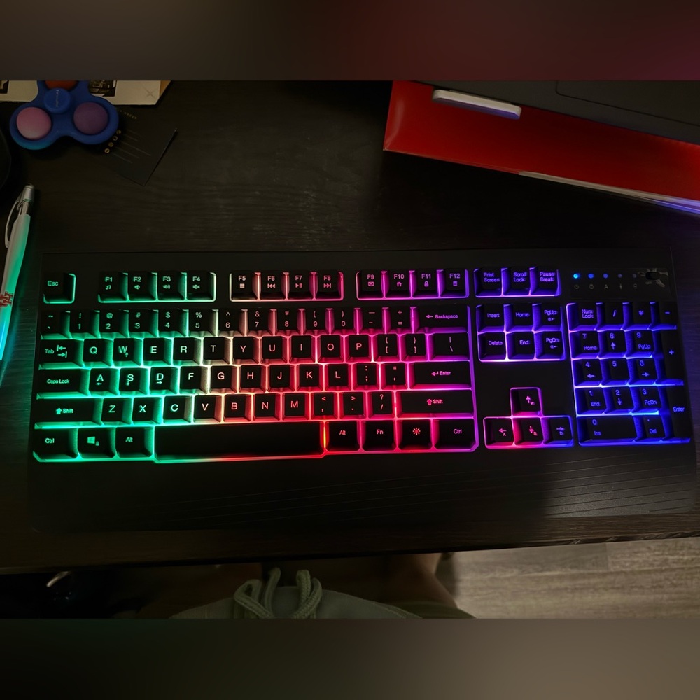 Wireless keyboard and color back lighting
